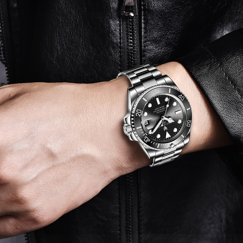 2024 LIGE Uhr Männer Automatische Mechanische Tourbillon Uhr Mode Militär Uhren Männer Edelstahl 100 ATM Wasserdichte Uhren