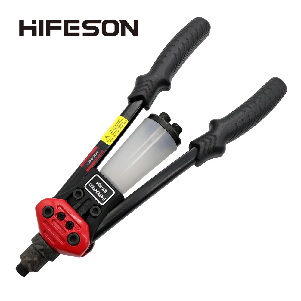 Заклепочник HIFESON для заклепок, HF-BT801/2,4/3,2/4,0 ММ, двусторонний заклепочник заклепочник резьбовой заклепки заклепочник ручной резьбовые заклепки гайколом клепки орехи гайка заклепка