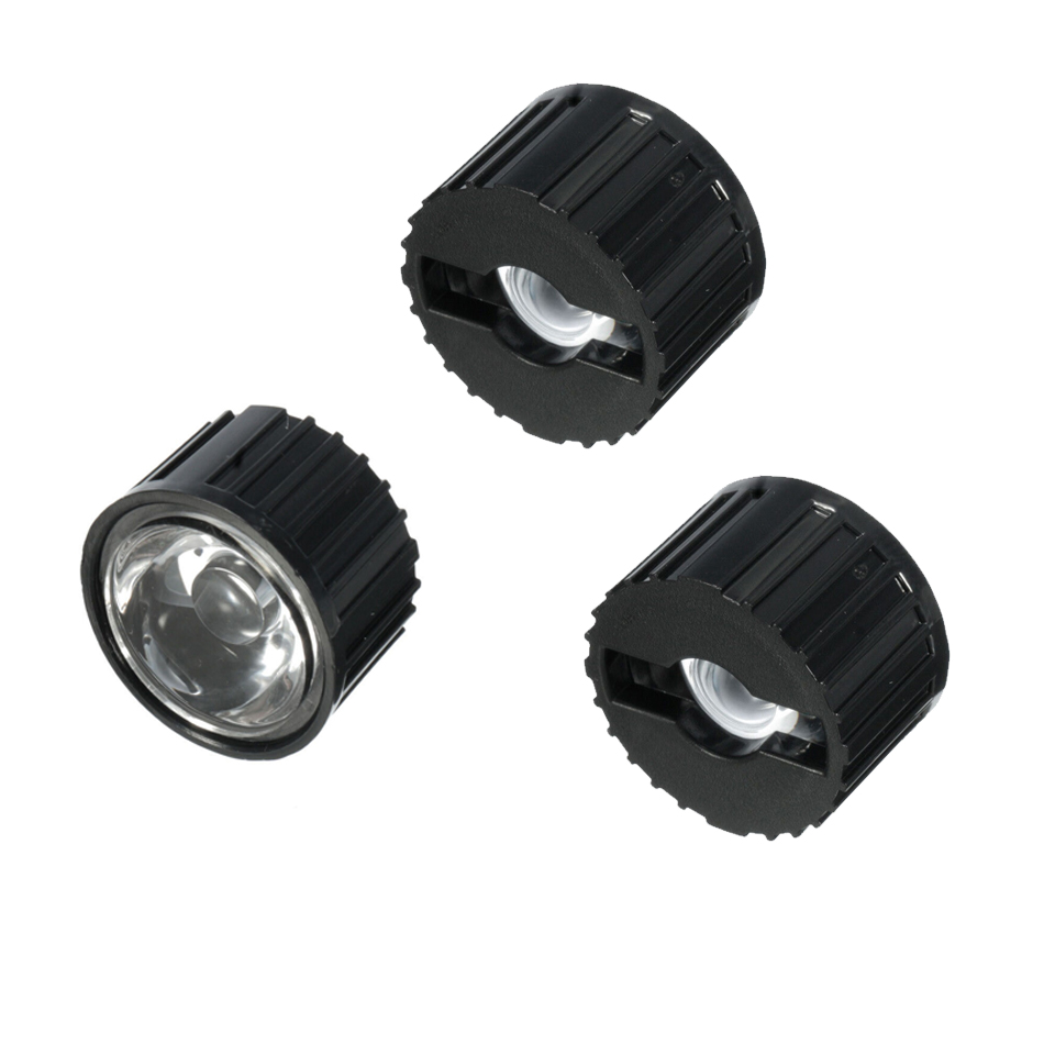 10pcs 5/8/15/25/30/45/60/90/120 grad LED Objektiv Mit Schwarz Halter Für 1W 3W 5W High Power LED Lampe licht