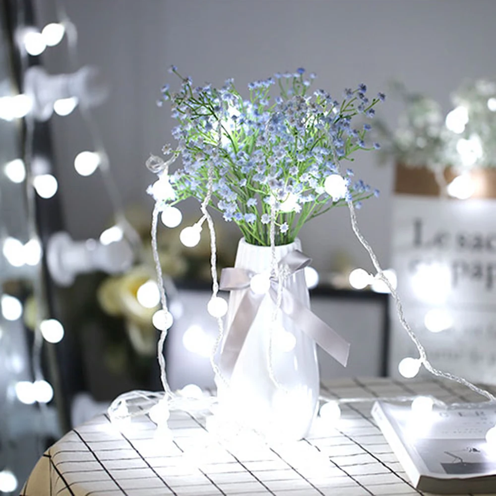 USB/バッテリー電源 LED ボールガーランドライト妖精ストリング屋外ランプホームルームクリスマスホリデーウェディングパーティーライト装飾