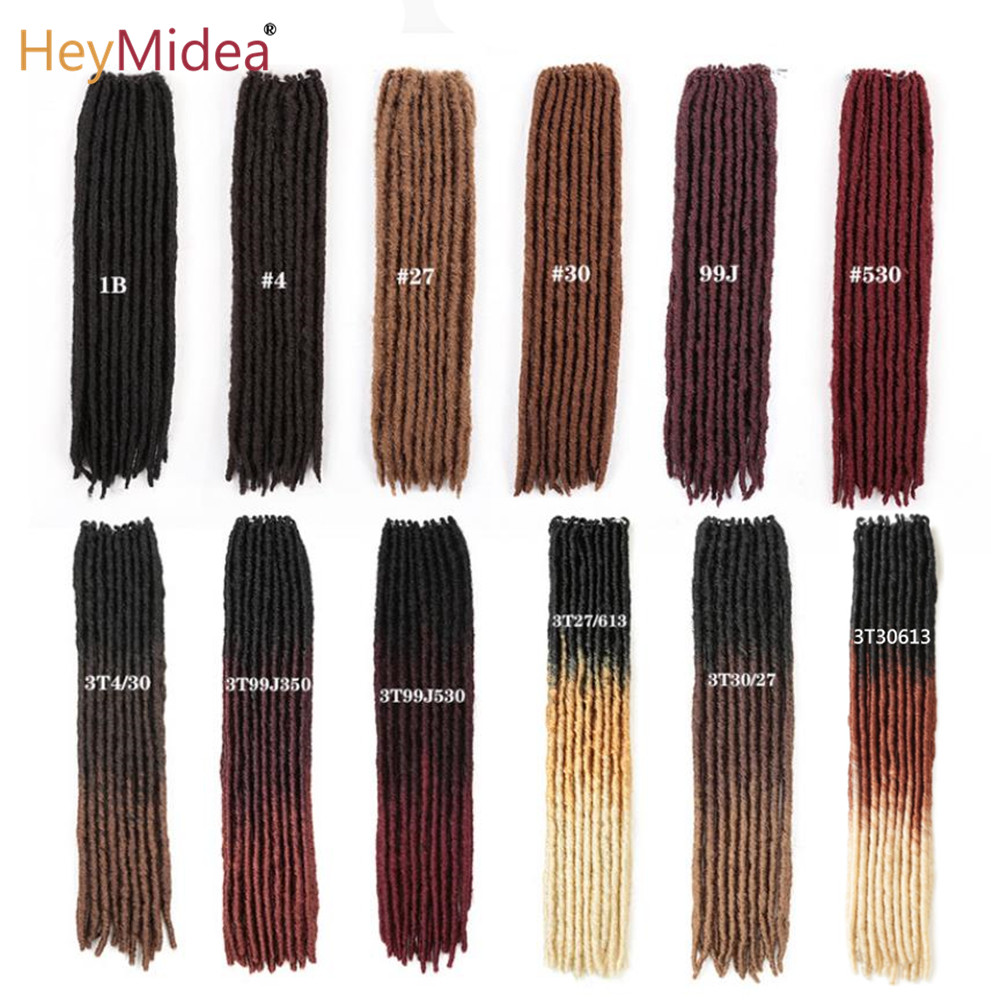 18Inch Thẳng Móc Xoắn Tóc Thắt Bím Tóc Tổng Hợp Phần Mở Rộng Kanekalon Sợi Bện Cho Nữ Màu Đen Tóc HeyMide