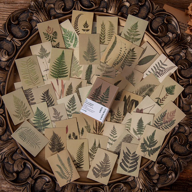 100pcs Vintage Book collection 2 series Kraft Paper Mini Greeting Card Postcard DIY Decoration Material  Retro LOMO Card