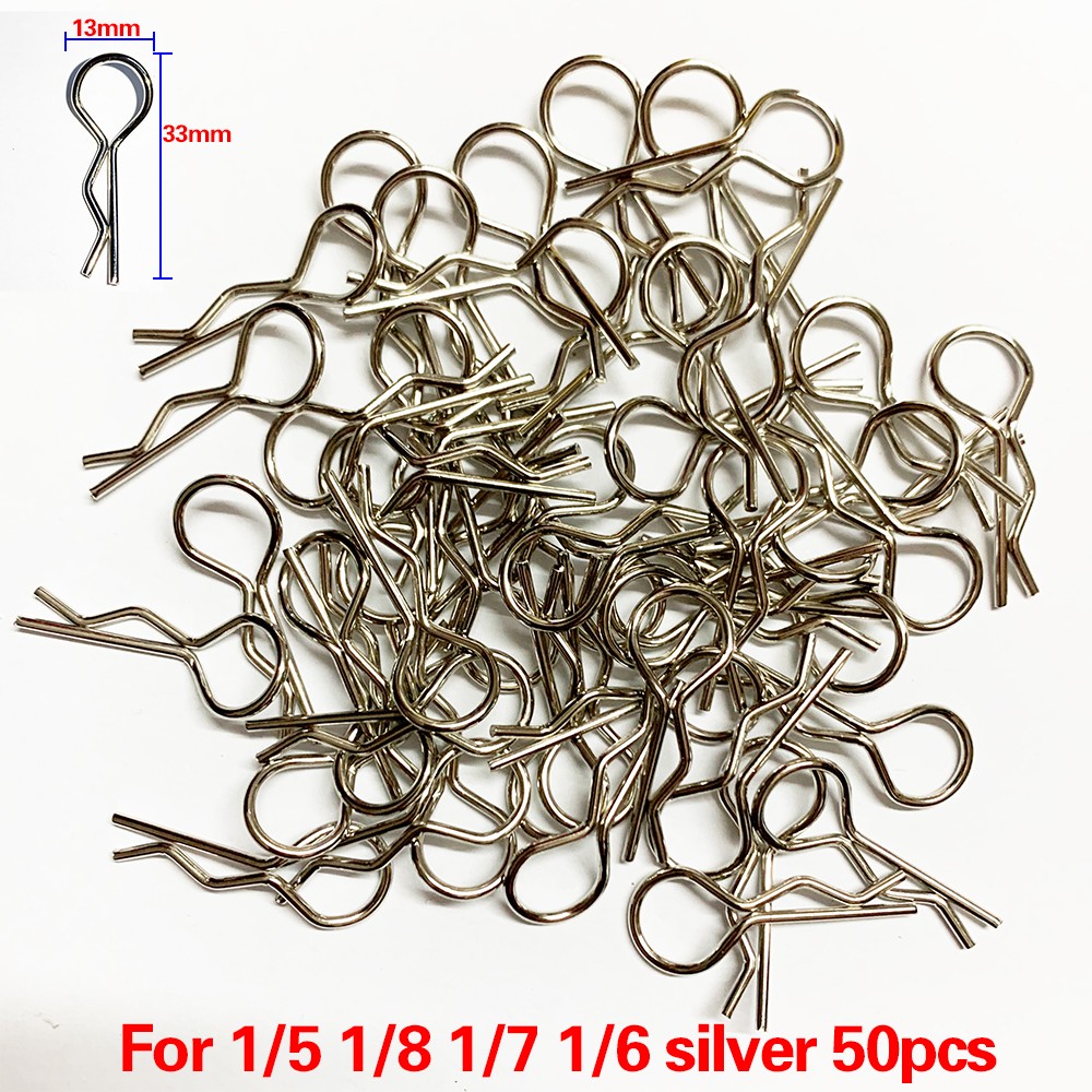 50pcs Rc รถอะไหล่ 1/5 1/6 1/7 1/8 1/8 1/12 1/16 Rc Cars Shell Body คลิป Pins Housing Latch R หัวเข็มขัดคงที่สําหรับ Trx-4 Scx10 Hsp