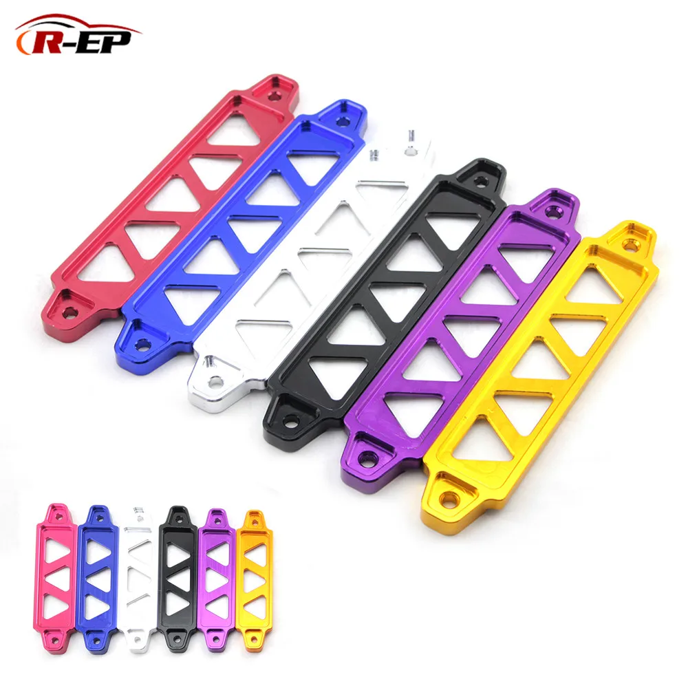Soporte de sujeción de batería de coche de aleación de aluminio R-EP, soporte de amarre de batería Universal compatible con Honda Civic EK EG 2002-2005
