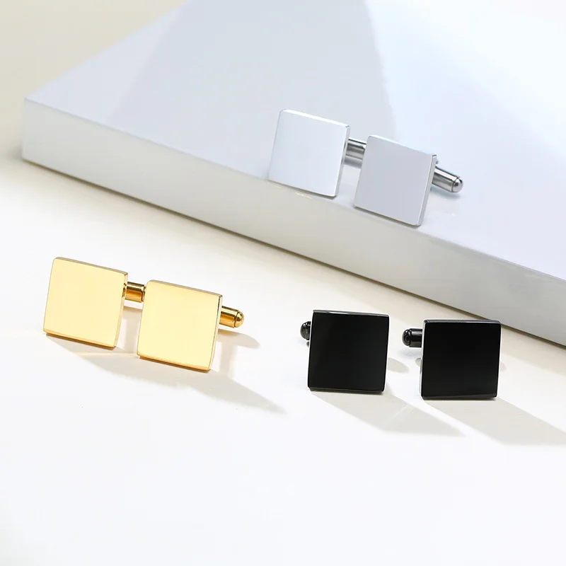 ส่วนบุคคล Man Cufflinks สแตนเลสเสื้อ Cuff ปุ่มงานแต่งงานที่กําหนดเองของขวัญ Mens Cufflinks