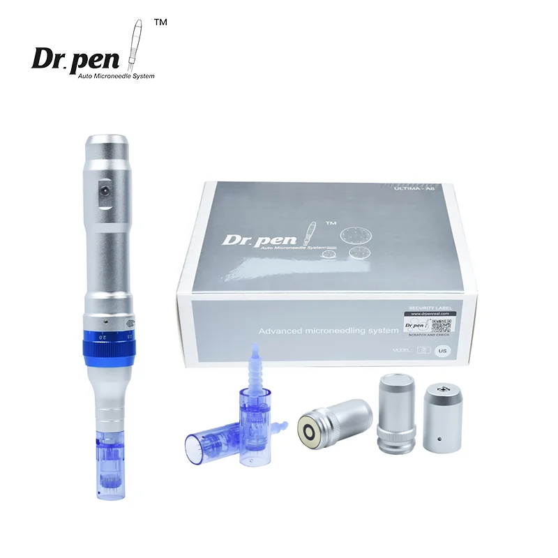 Bác Sĩ Bút A6 Xác Thực Tiến Sĩ Pen Ultima A6 Với 12 Chiếc Hộp Mực Microneedling Bút Derma Tự Động Bút Derma Cán Cho mặt Và Cơ Thể