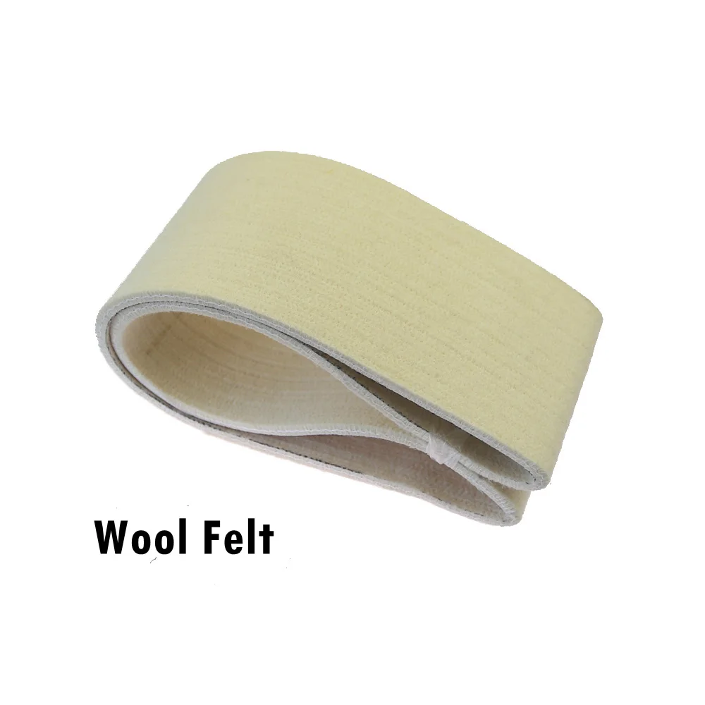 Nastro abrasivo in feltro di lana da 1 pezzo 533/686/762/915/1220/1600/1829/2000 x 25/50 mm per lucidatura a specchio per tubi in acciaio inossidabile