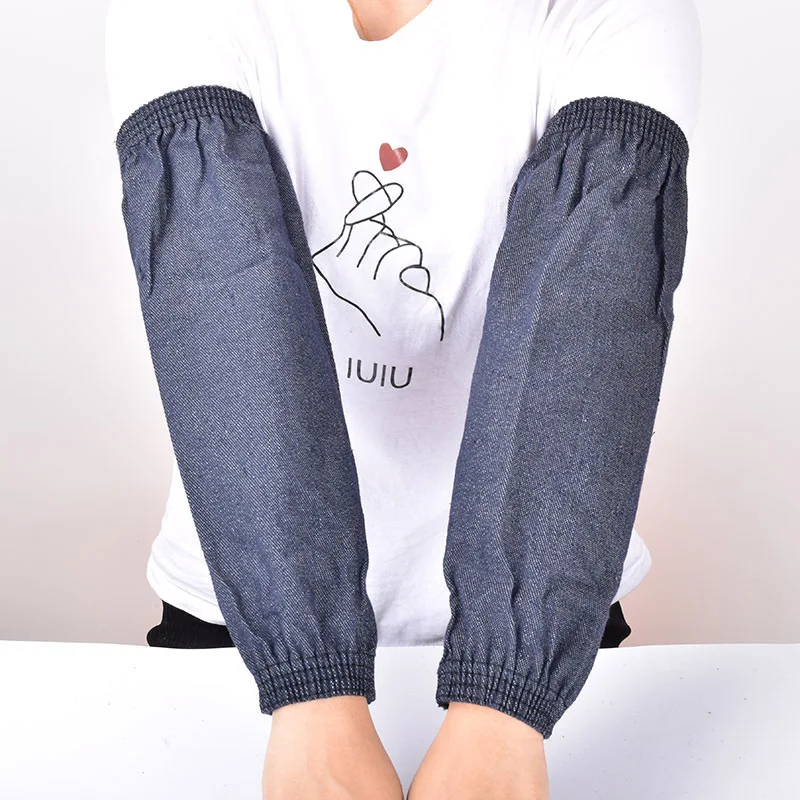 Nam Và Nữ Dài Bảo Hộ Lao Động Hàn Làm Việc Tay Dày Mặc Chất Liệu Vải Chống Chống Denim Gân Vòng Tay Kèm Nhẫn