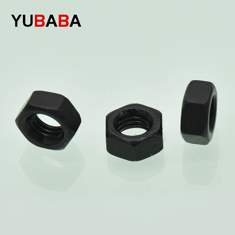 Lục Giác Loại Hạt M2 M2.5 M3 M4 M5 M6 M8 M10 M12 M14 M16 Đen Cao Cấp 8.8 Thép Carbon Lục Giác Đai Ốc GB6170