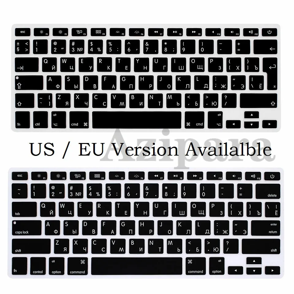 ソフトスキン Macbook Air 13 2020 Pro 13 15 Pro 14 Pro 16 2020 2021 M1 ロシア EU US キーボードカバー A2337 A2338 A2442 シリコン