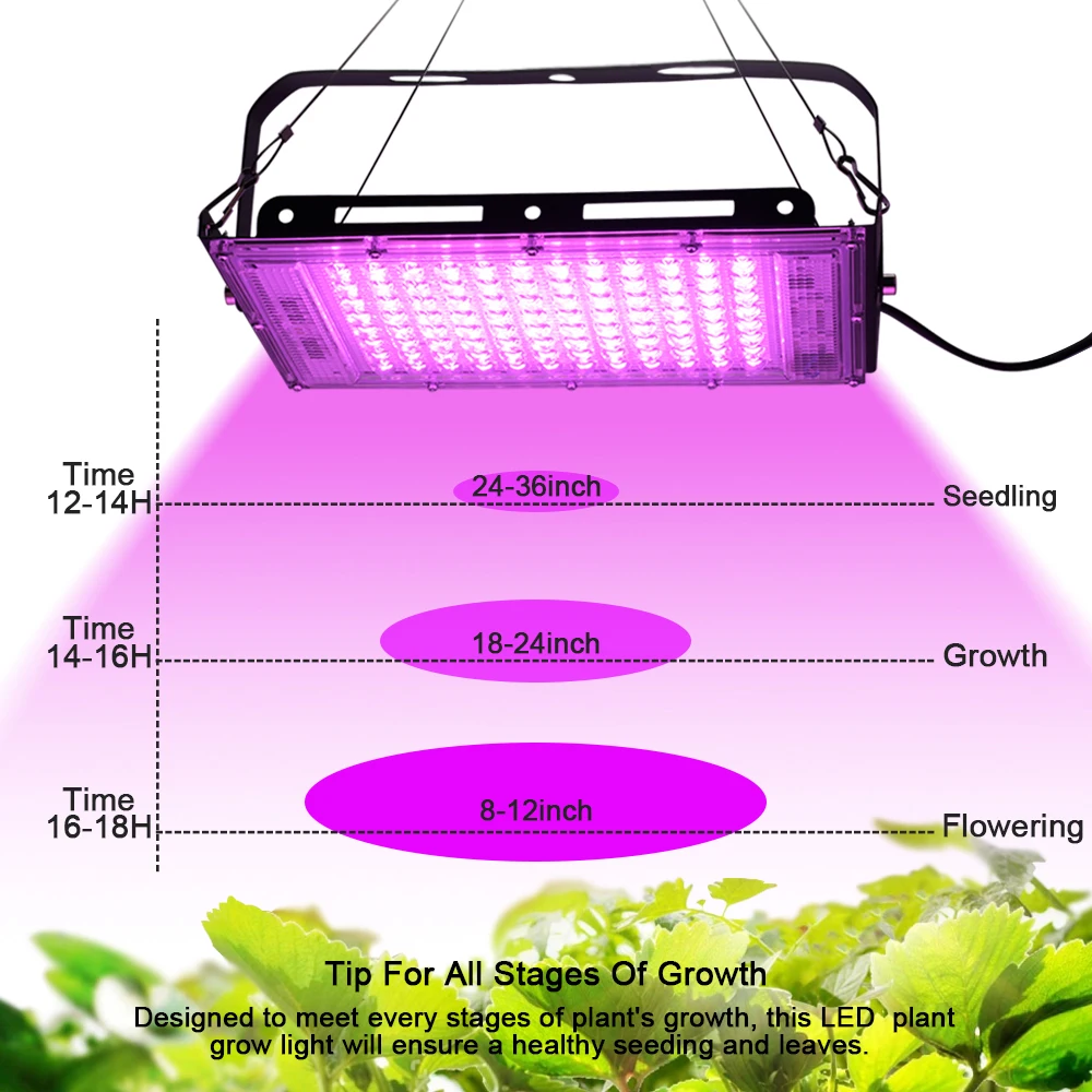 Full Spectrum LED Grow Light PhytoLamp For Plants Tent Flower Seeding 50W AC 220V Range Lamp Outdoor Floodlight Grow Phyto Box