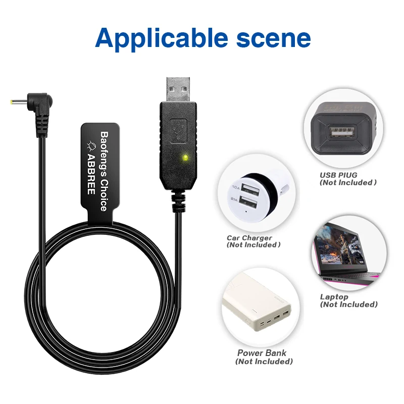 Kabel ładowarki USB BaoFeng Walkie Talkie do UV-5R UV5R UV-82 3800mAh UV-S9 Plus AR-152 Walkie Talkie Ham Two Way Radio