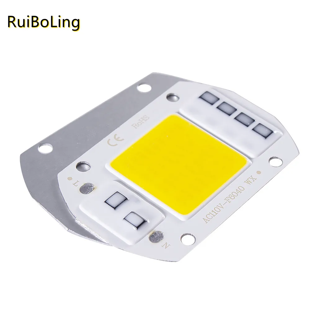 F6040 20W/30W/50W AC 220V módulo COB LED Chip diodos lámpara bombilla para foco exterior jardín cuentas de luz integradas