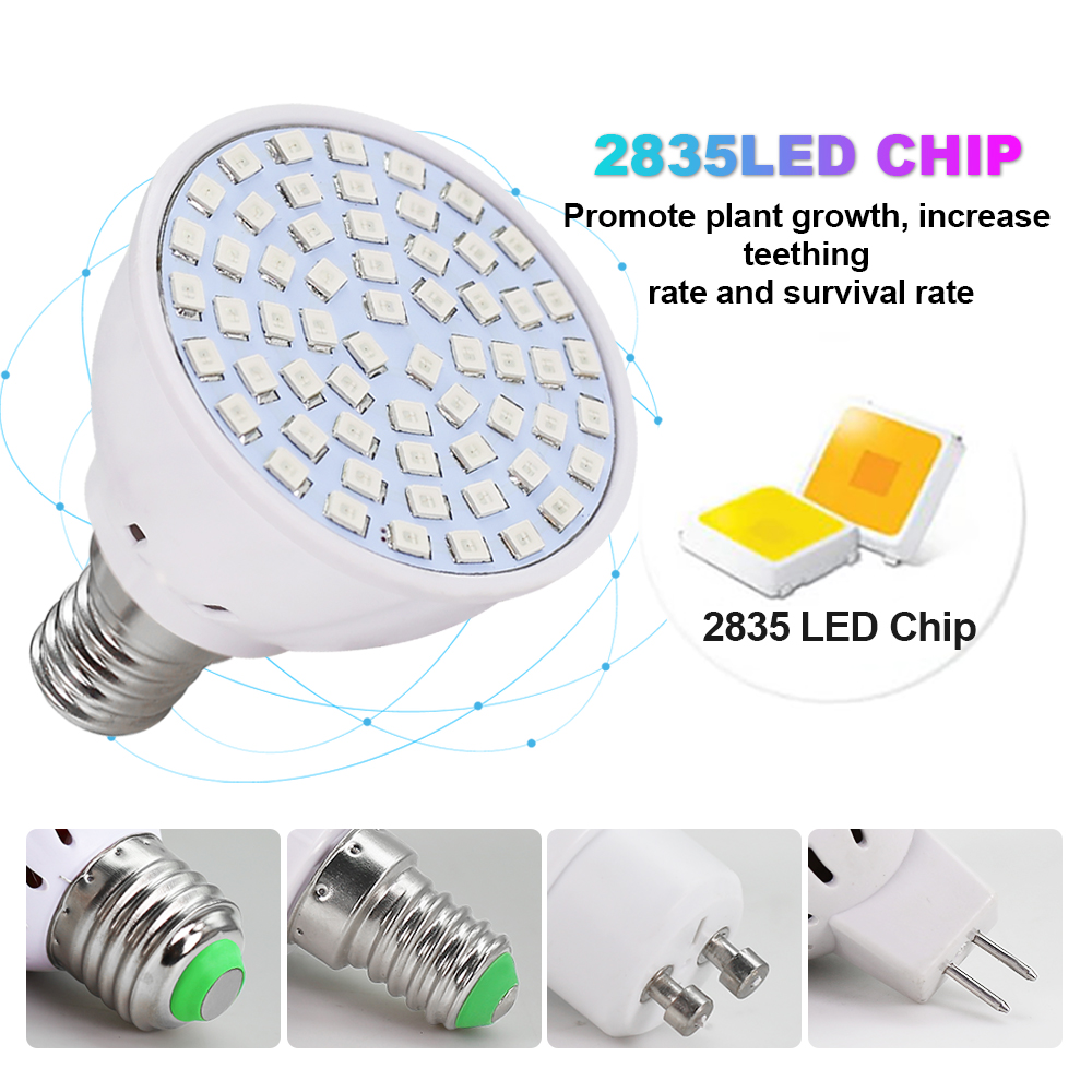 Led 成長電球 220V E27 60 80LED フルスペクトル LED 植物温室水耕成長ライト屋内植物フィトフラワーランプ