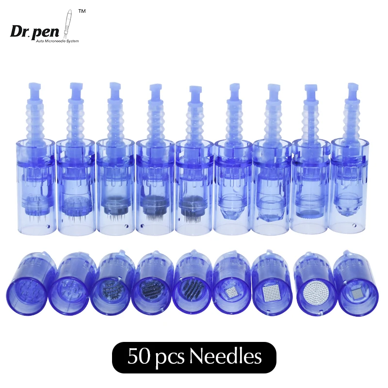 Bộ 50 Hàng Chính Hãng Dr Bút A6 Kim Thay Thế Hộp Mực L1 Hình Hộp 12 Viên Pin Microneedling Nano Đầu