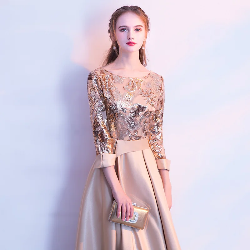 DongCMY-Mulheres longo Formal Sequined Prom Vestidos, Maxi Evening Party, Plus Size, vestidos bordados, Novo