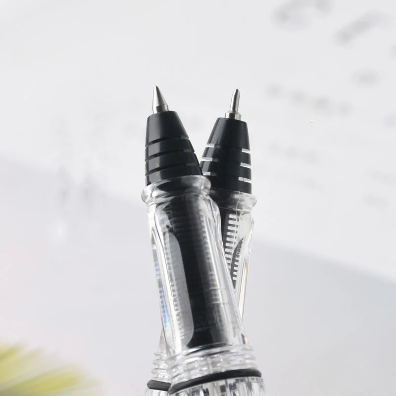 Chất Lượng Cao Piston Bút Máy Màu Trắng Trong Suốt Viên Đạn Kim 0.38Mm 0.5Mm Văn Phòng Phẩm Văn Phòng Đồ Dùng Học Tập
