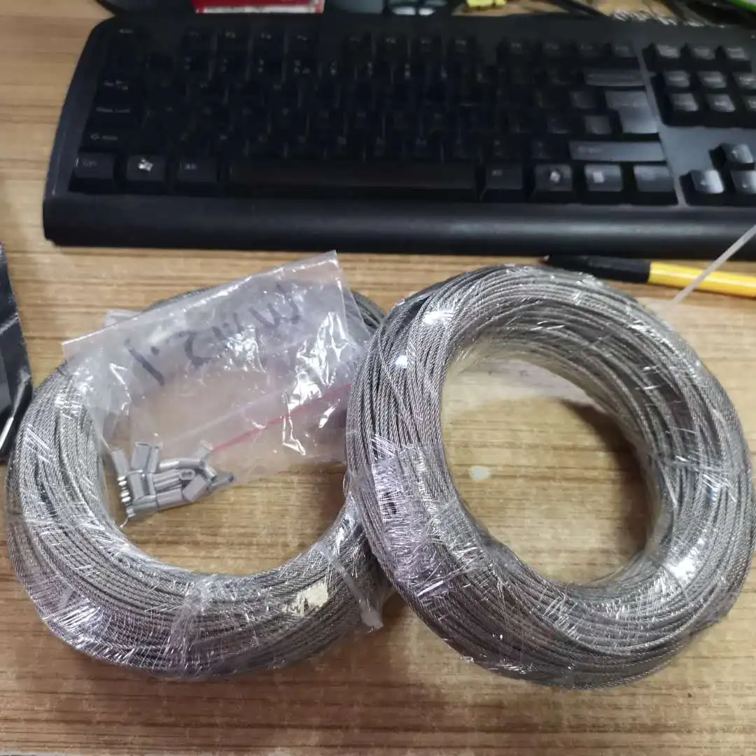 50M/100M/200M Đường Kính 1.5Mm 7X7 Xây Dựng 304 Dây Dây Thép Không Gỉ Alambre Mềm Hơn câu Cá Nâng Cáp