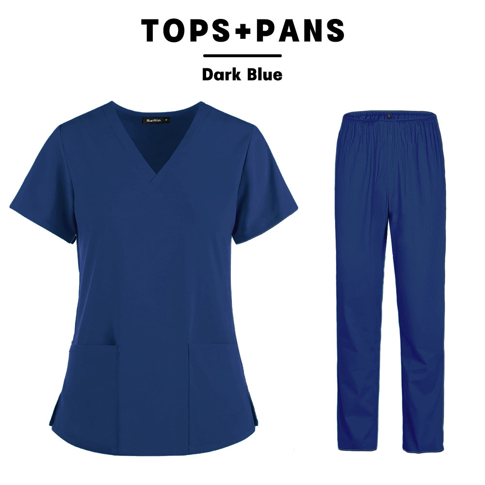 Medical เสื้อผ้า Scrubs พยาบาลกางเกงเครื่องแบบทางการแพทย์สำหรับฤดูร้อนเครื่องแบบพยาบาลผู้หญิงบางและผ้าแขนสั้น