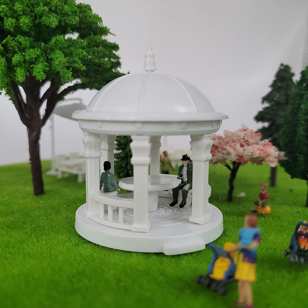 Pavillonmodell im Maßstab 1:87 im europäischen Stil, Konstruktion, Gebäude, Gloriette-Modell, Feldruheplatz/Zug, Eisenbahn-Layout