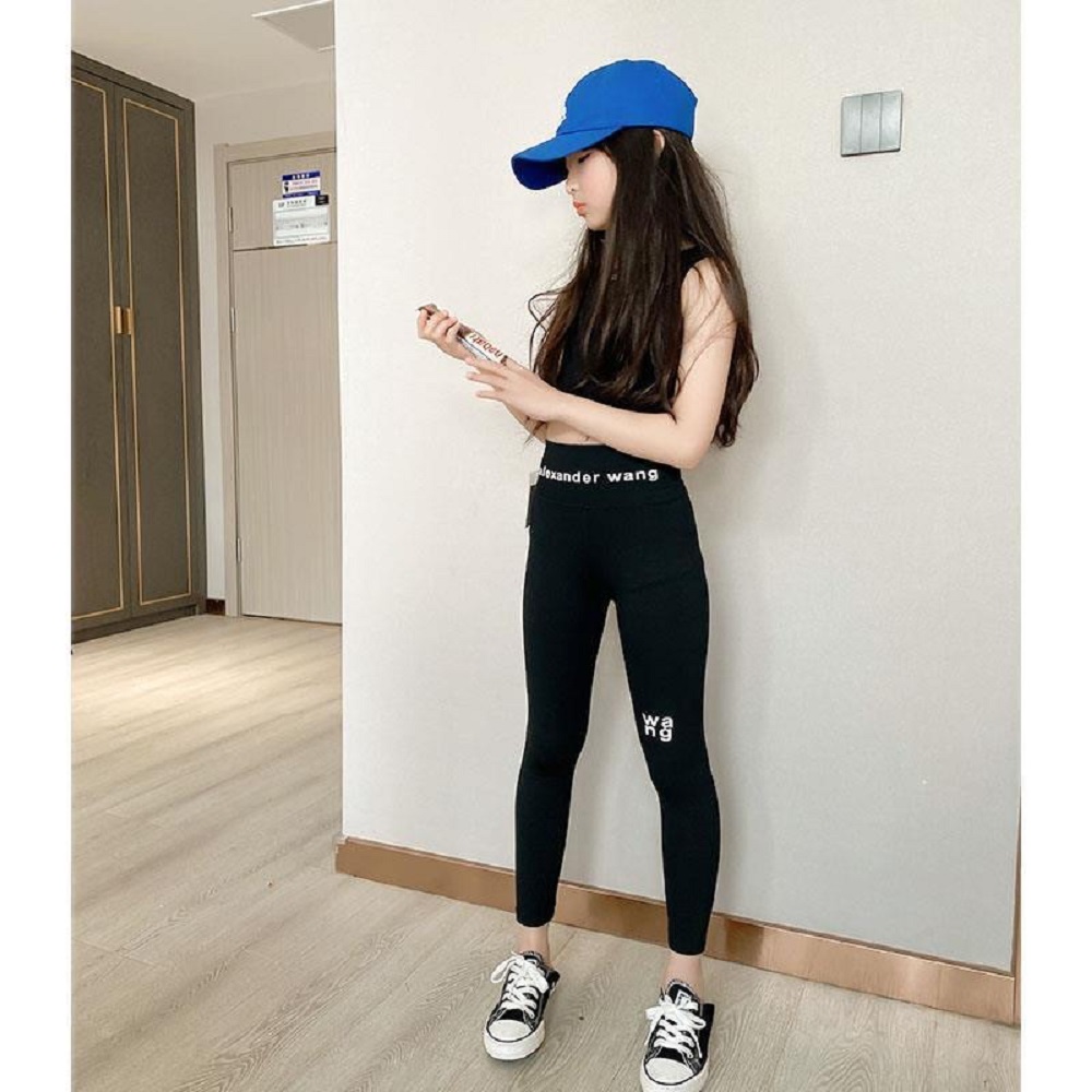 Celana Panjang Musim Semi Musim Gugur Celana Ketat Anak-anak Legging Celana Katun Elastis Anak Perempuan Bayi Mode Legging Kasual Anak Perempuan Keren