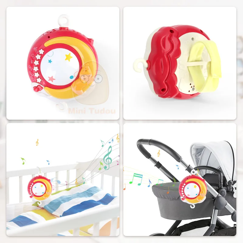 เด็กทารก Rattles ของเล่น 0-12 เดือนสําหรับทารกแรกเกิด Crib Bed Bell เด็กวัยหัดเดิน Rattles Carousel สําหรับ Cots เด็กของเล่นดนตรีของขวัญ
