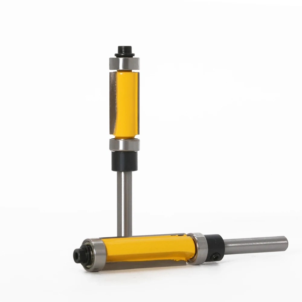 6mm 1/4" Shank Template/Trim Router Bit, with 2" Long Routing Cutters. Features: top & bottom ball bearings Woodworking Tool