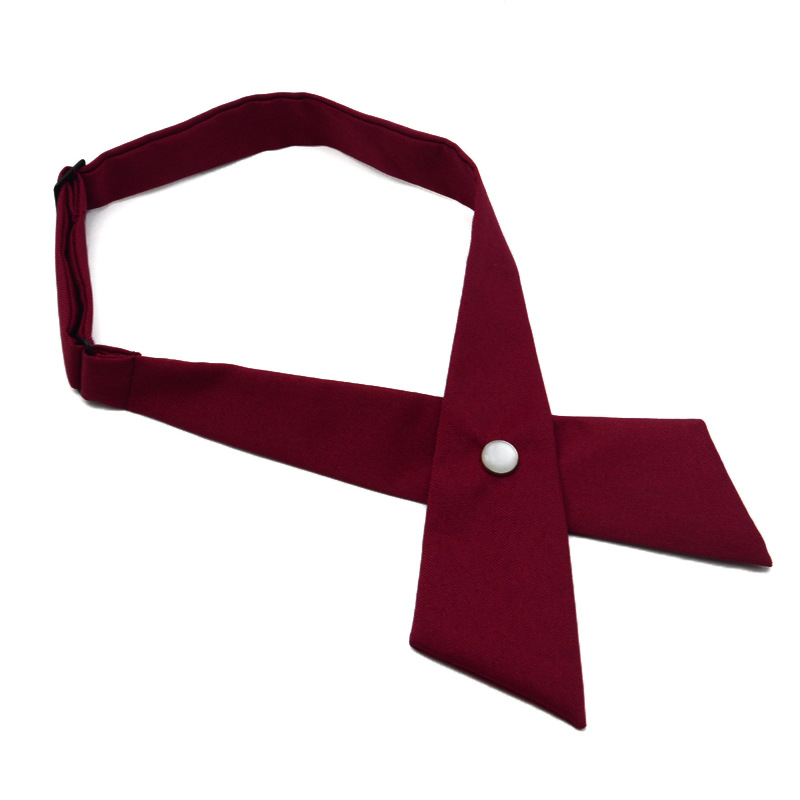 Mädchen Student Uniform Fliege Krawatten Solide Herren Damen Professionelle Fliege Damen Cross Day Krawatte Abschlussball Abschlussfeier Lässig
