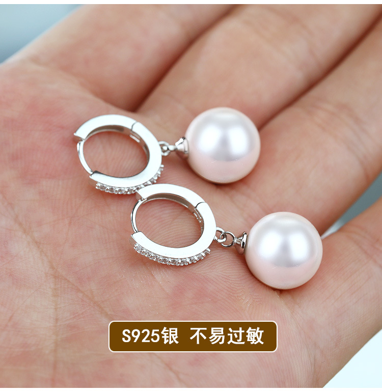 LByzHan 2020 パールイヤリング本物の天然淡水真珠 925 スターリングシルバーイヤリング真珠のジュエリー Wemon ウェディングギフト