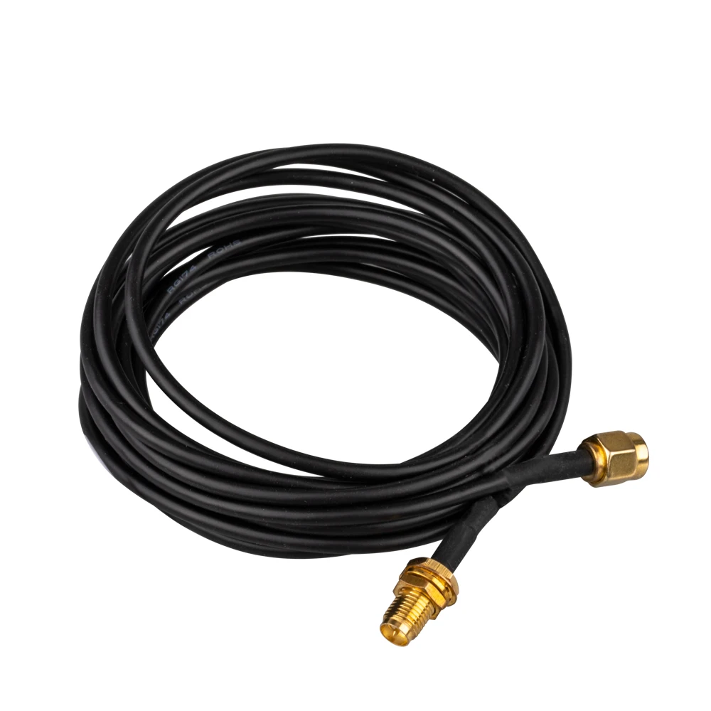 RP-SMA SMA Connector ชายหญิงทองแดง Feeder สําหรับ Coax Coaxial WiFi การ์ดเครือข่าย RG174 Router เสาอากาศ
