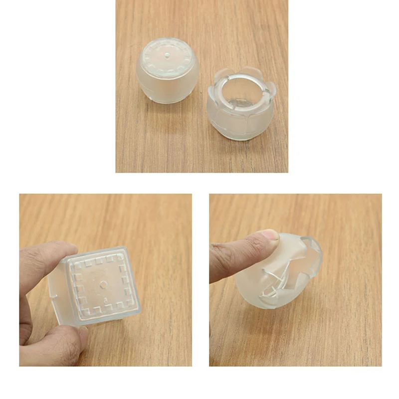 16 Cái/lốc Bàn Ghế Chân Thảm Silicon chống trơn trượt Bàn Ghế Chân Mũ Bảo Vệ Chân Nắp Đáy Miếng Lót Gỗ tầng Bảo Vệ