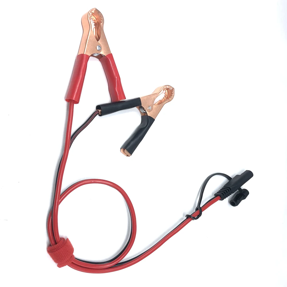 Pinzas de cocodrilo de batería a enchufe de desconexión rápida SAE 60CM 16AWG Adaptador rápido SAE a pinzas de cocodrilo Cable de desconexión rápida