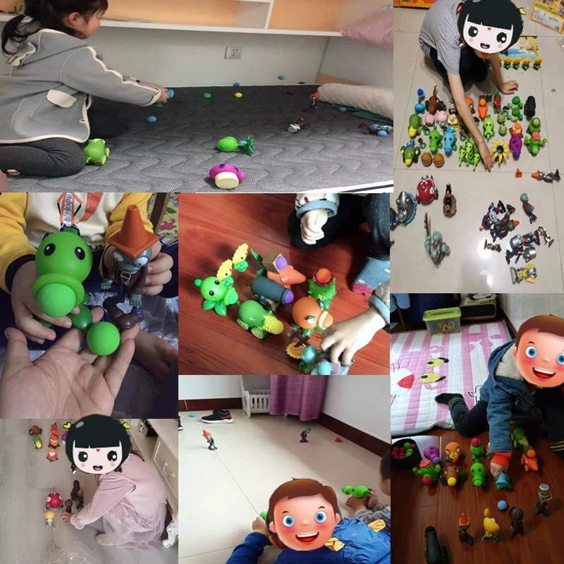 新しい 1 個植物 VS ゾンビ PVZ ピーシューターボスアクションフィギュアモデルおもちゃ人形撮影デイブオールスターおもちゃ男の子の誕生日プレゼント