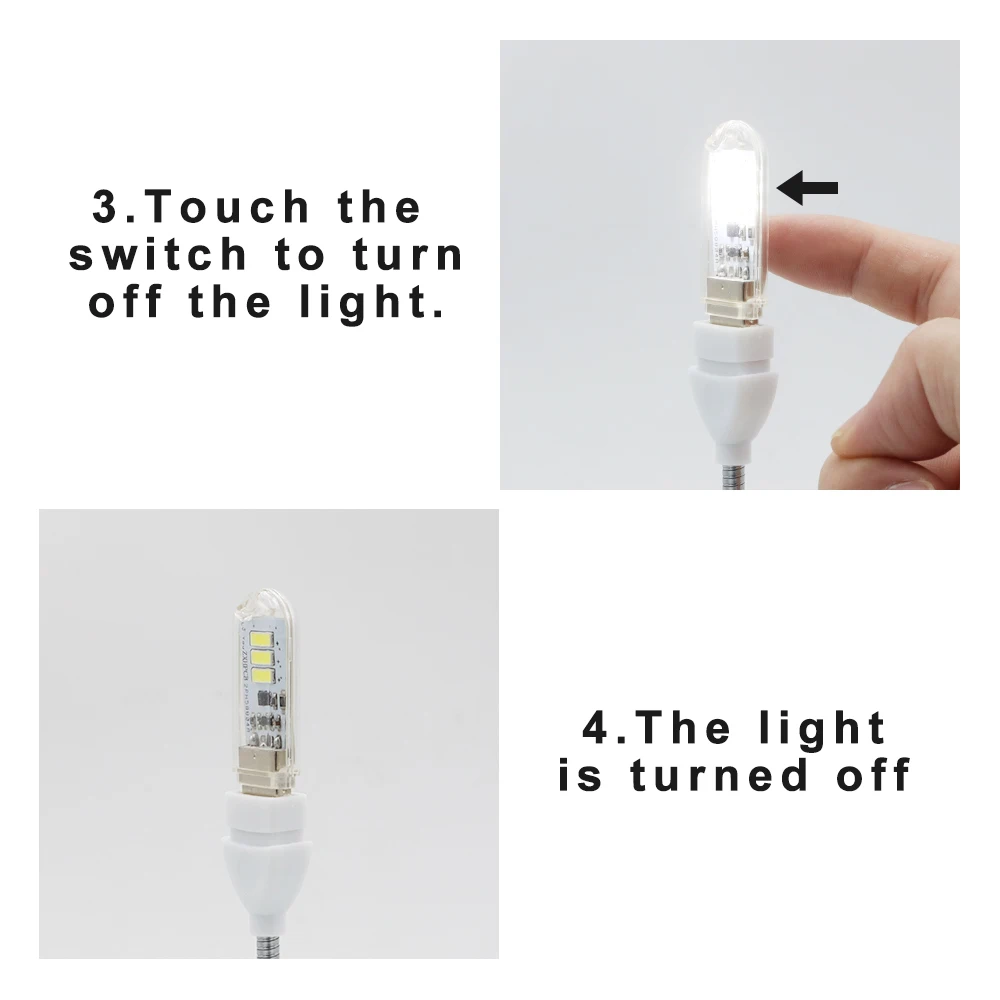 Công Tắc Cảm Ứng DC5V Led USB Mini Sách 1.5W Đèn LED Để Bàn Đèn Đọc Sách Đỏ Xanh Dương Xanh Trắng Di Động Linh Hoạt đèn Led USB Đèn Chiếu Sáng Ban Đêm