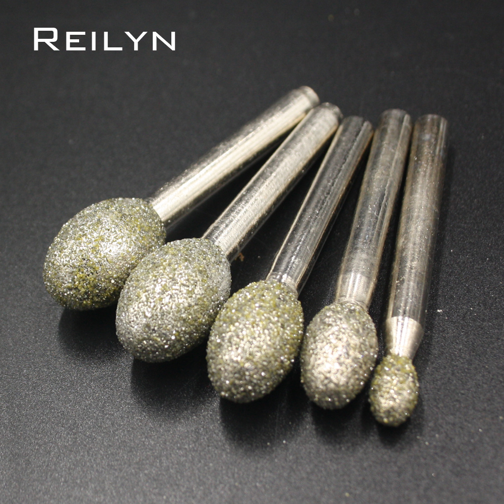 1pc 46# 6x6mm, 6x12mm, 6x20mm Emery schleifen punkte Diamant schleif bits jade schleifen burr zähne dental maschine schleifmittel