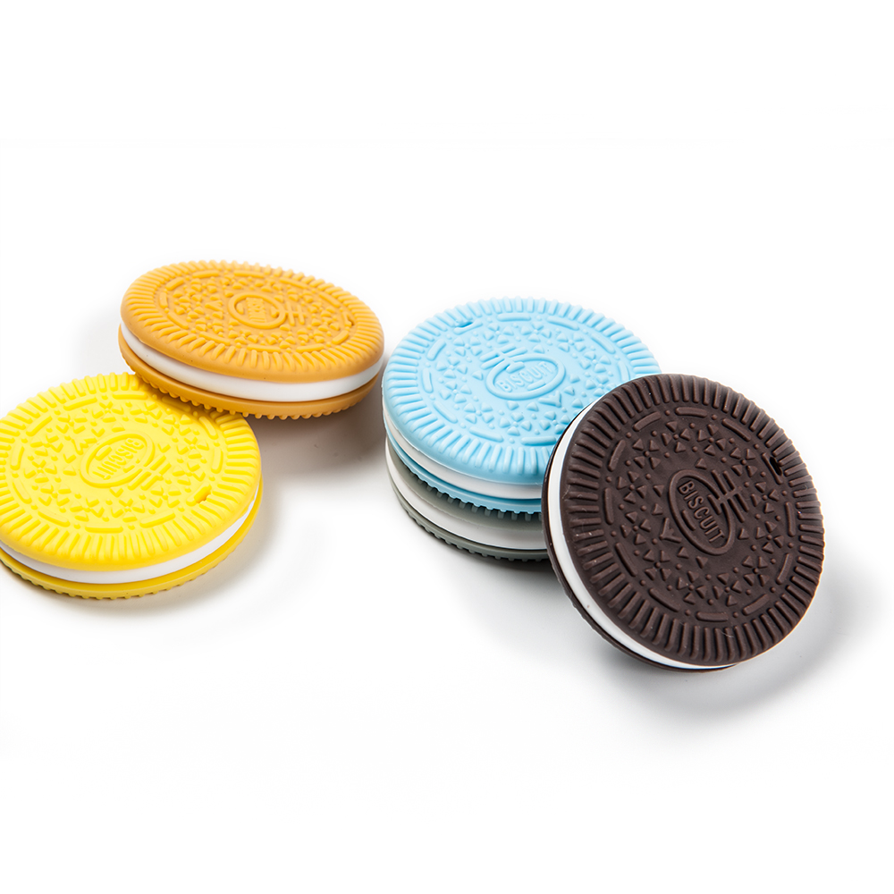 Dễ Thương-Ý Tưởng 1Pc Silicone Bánh Quy Miếng Dán Không Chứa BPA Bé Nusring Núm Vú Giả Thực Phẩm Mọc Răng DIY Làm Bằng Tay Phụ Kiện Cho Bé sản Phẩm