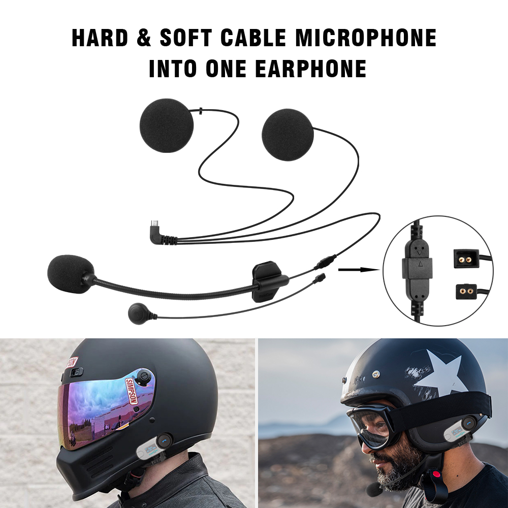 FreedConn-Bluetooth Motocicleta Intercom Capacete Headset, sem fio Motorbike Cabeça Interphone, tela LCD, fone de ouvido FM