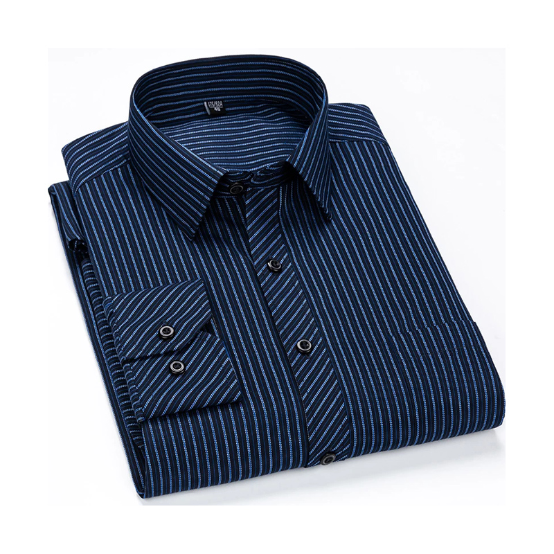 Camisa de manga larga para hombre, ropa ajustada informal de negocios, a rayas, para trabajo Social, talla grande 8XL 7XL