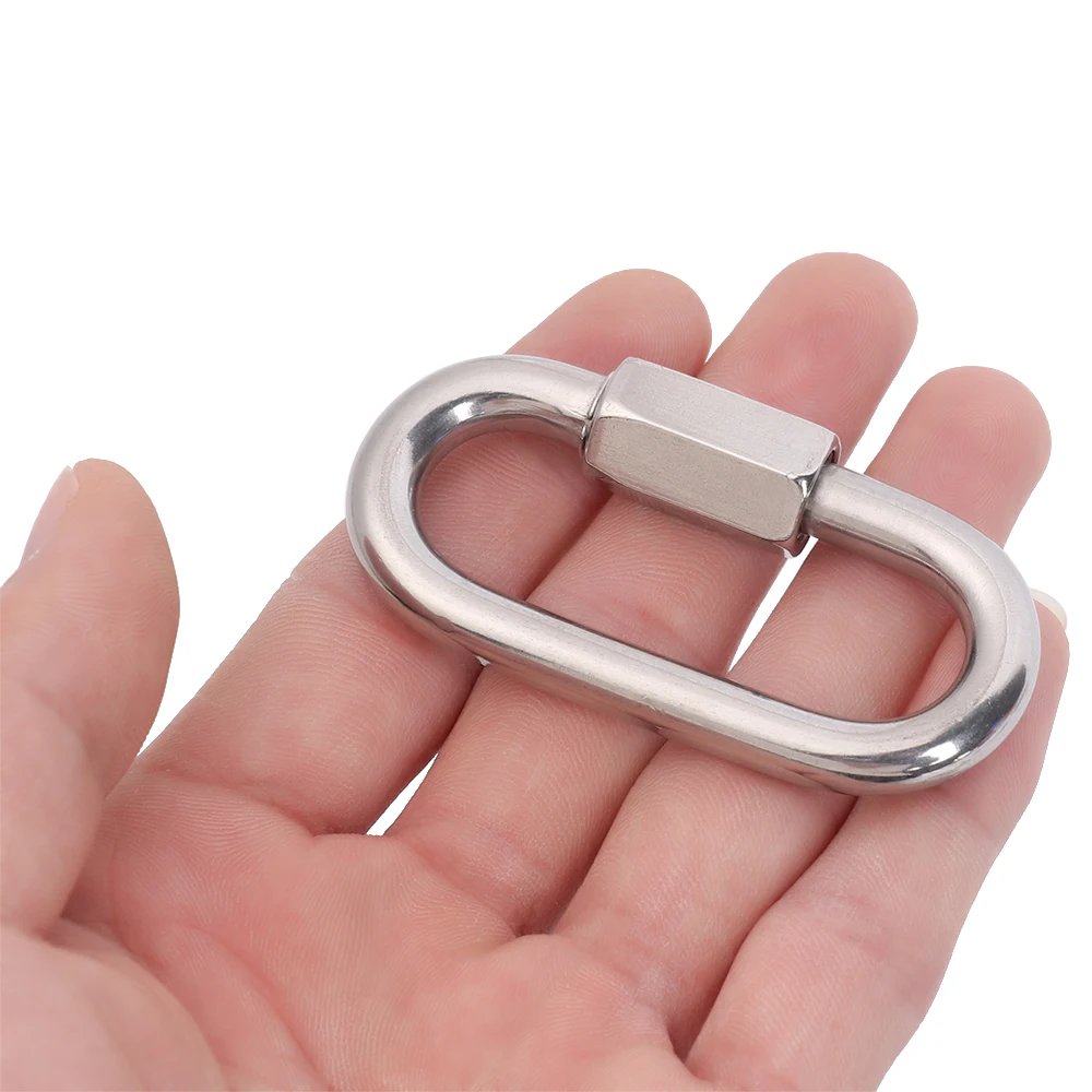 1 Đồng Hồ Thép Không Gỉ Leo Gear Móc Đa Năng Nhanh Chóng Liên Kết An Toàn Snap Hook M3/M3.5/M4/M5/m6/M7/M8/M9/M10 Xích Nối Liền Vòng