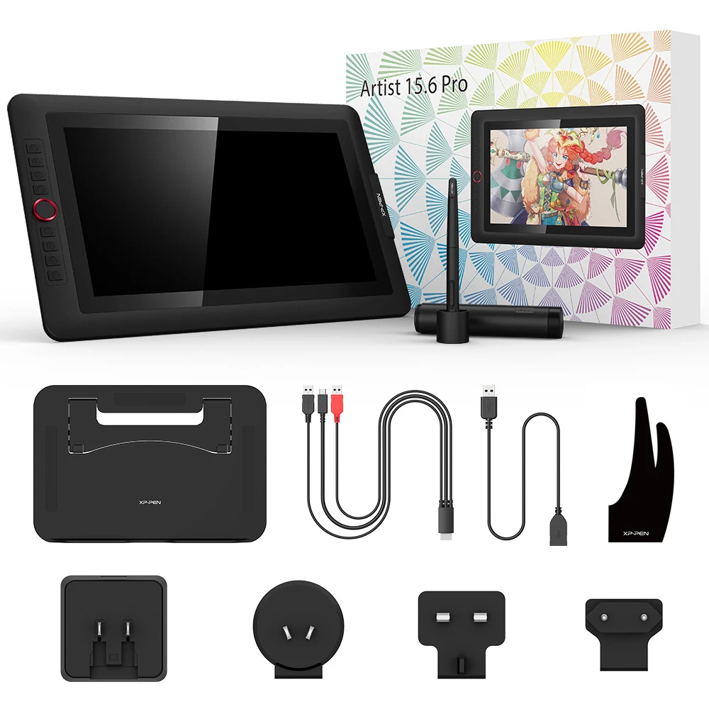 XPPen Artist 15,6 Pro tableta de dibujo Monitor gráfico tablero de dibujo de animación Digital con 60 grados de función de inclinación diseño artístico