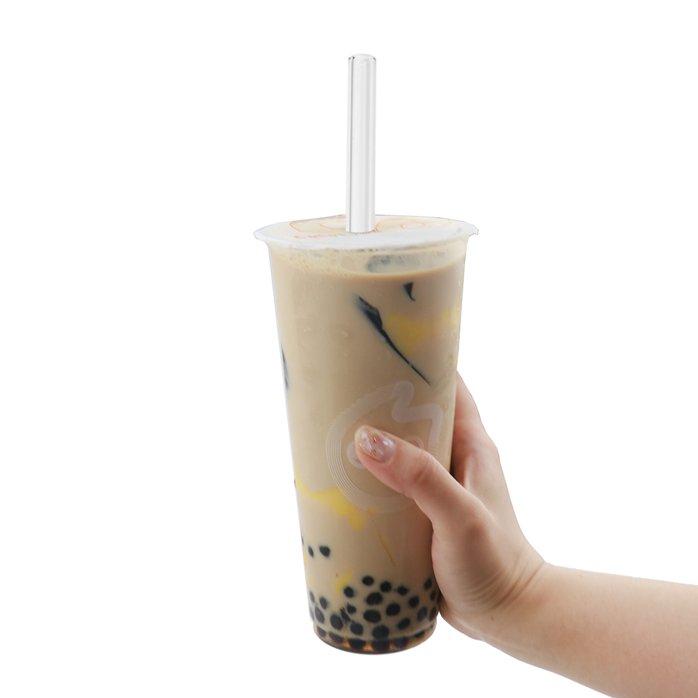 Cao Thủy Tinh Borosilicate Ống Hút Bộ Có Thể Tái Sử Dụng Sinh Thái Thân Thiện Cốc Uống Nước Có Ống Hút Cho Sinh Tố Cocktail Thanh Phụ Kiện Ống Hút Với Bàn Chải