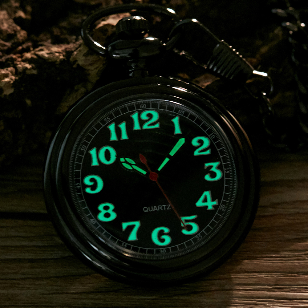 Часы наручные мужские/женские кварцевые с большим циферблатом и подвеской-цепочкой