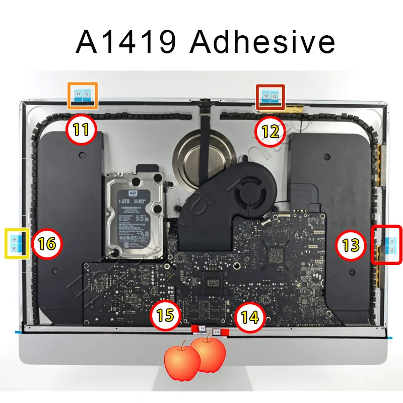 076-1437 076-1422 A1418 A1419 อัพเกรดหน่วยความจํา RAM เปลี่ยน HDD SSD จอแสดงผลเทป/แถบกาว/เปิด LCD เครื่องมือสําหรับ iMac 27 "21.5"