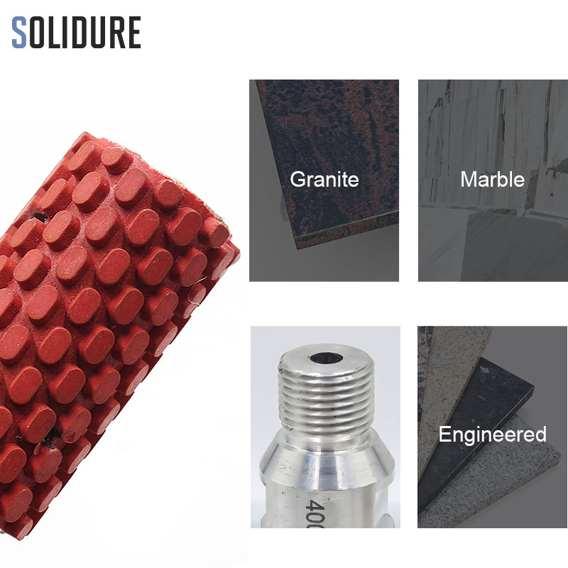 아버 1/2 가스 다이아몬드 수지 드럼 휠, 습식 그라인딩 휠, 연마 싱크 홀 대리석 화강암 석재, 1 인치 25mm