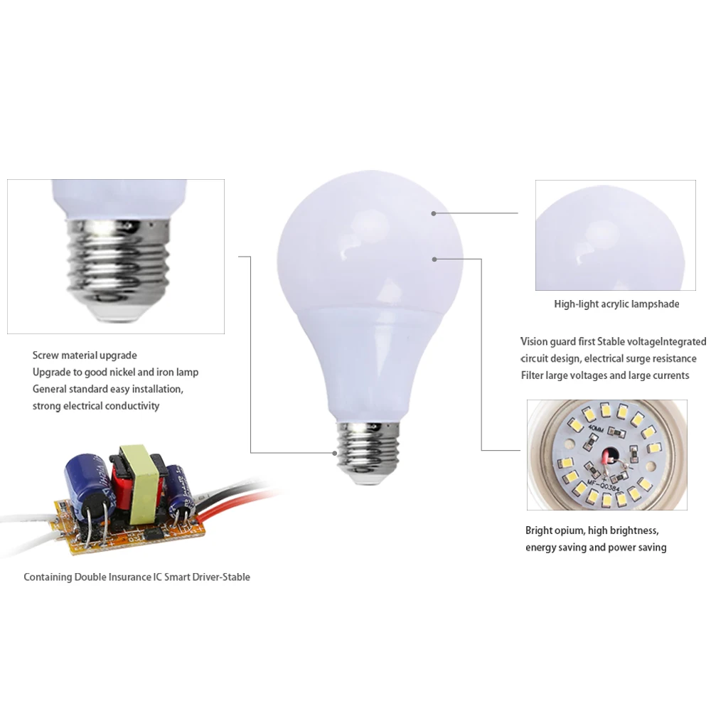 ĐÈN LED E27 LED E14 B22 Bóng Đèn LED Blubs Lampada Bombilla 3 W 5 W 7 W 9 W 12 W 15 W 18 W 220 V 110 V Lạnh/Trắng Ấm Đèn Trợ Sáng Đèn