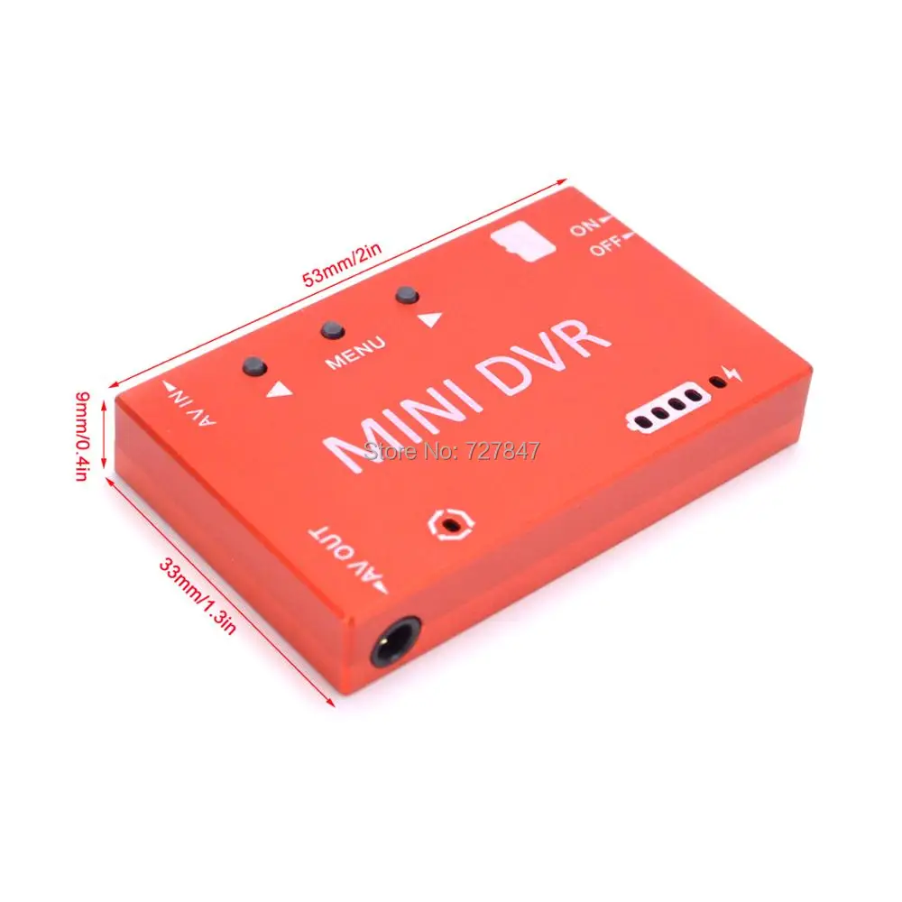 Mini FPV DVR เครื่องบันทึกเสียงวิดีโอในตัว 3.7V 400mah แบตเตอรี่สําหรับ FPV RC Multicopters VR Goggle Monitor