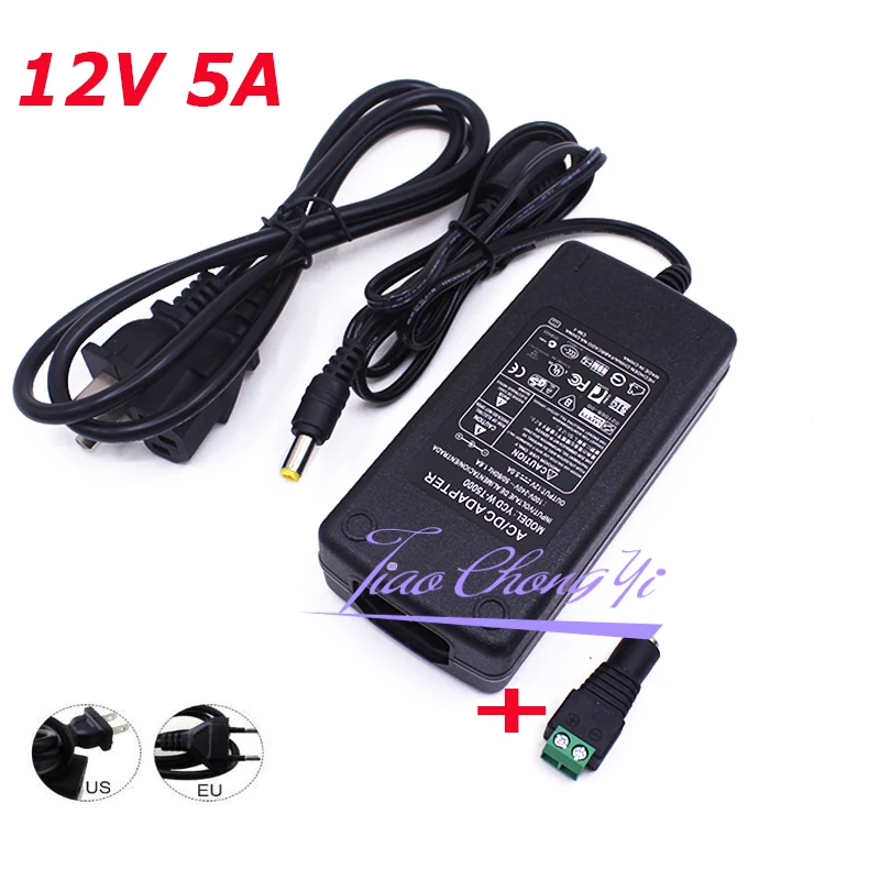 Mới DC12V Để AC100-240V Chiếu Sáng Transformes Đầu Ra DC12V 1A 2A 3 5A EU Hoa Kỳ Công Suất Đèn LED Adapterlight Cho 5630 5050 dây Đèn LED