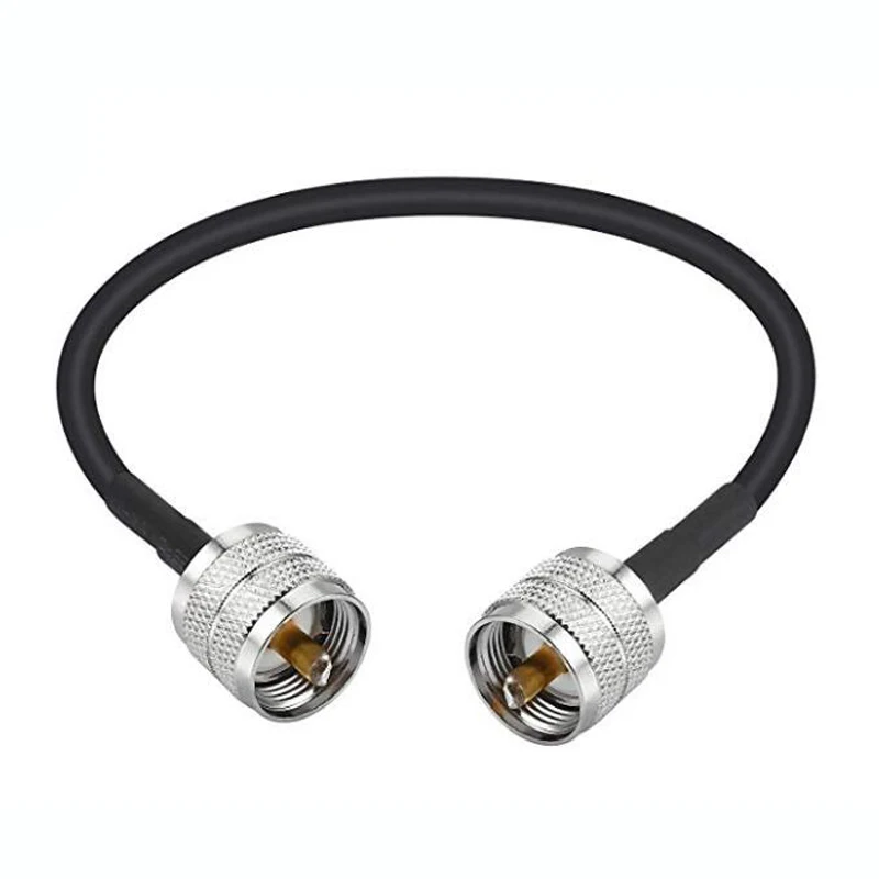 JX Store RF Dây Cáp Đồng Trục Dây Chống Hú UHF Đực Cổng Kết Nối UHF PL259 Nam Dây Chống Hú UHF Nam PL259 RG58 Pigtail Cable 30Cm-20M