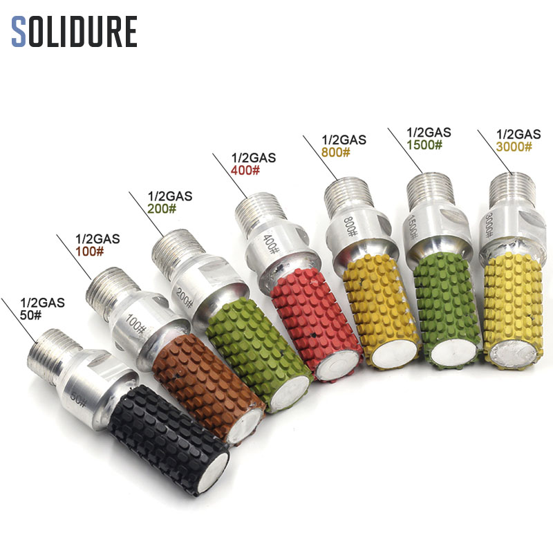 아버 1/2 가스 다이아몬드 수지 드럼 휠, 습식 그라인딩 휠, 연마 싱크 홀 대리석 화강암 석재, 1 인치 25mm