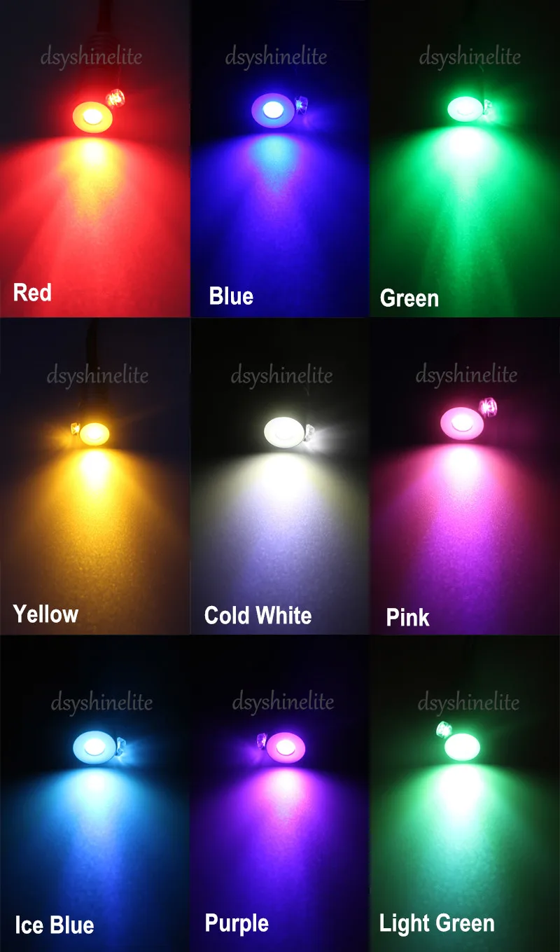 ใหม่ 9 สี Mini แหล่งกําเนิดแสงไฟเบอร์ออปติกสําหรับรถบรรยากาศ DC12V 1.5W แหล่งกําเนิดแสง Led Mini Light LED Emitter
